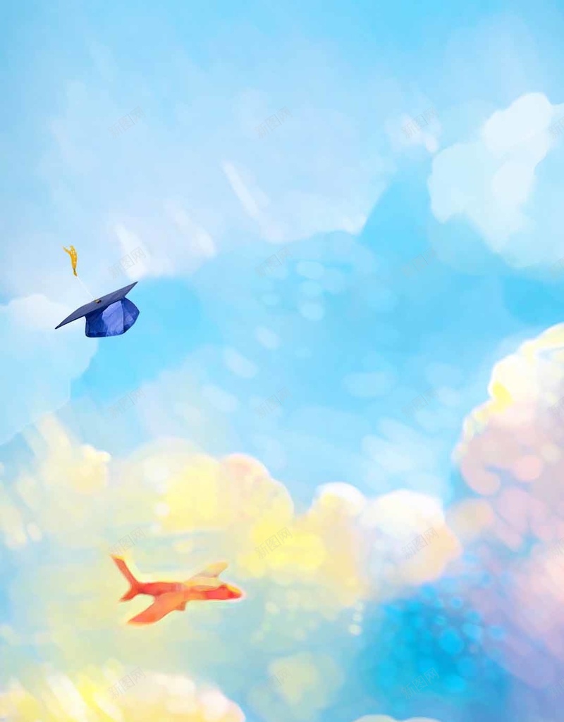 青春毕业季海报设计H5背景素材psd设计背景_88icon https://88icon.com 毕业季海报 学士帽 毕业季 致青春 海报 青春毕业季海报设计 蓝天H5背景素材