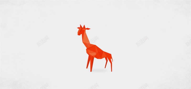 火红的长颈鹿背景图背景