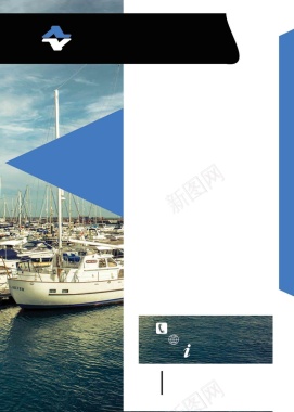 公司介绍企业新闻帆船大海蓝色背景