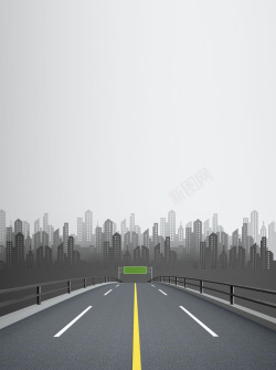 汽车尾部标语城市道路摄影平面广告高清图片