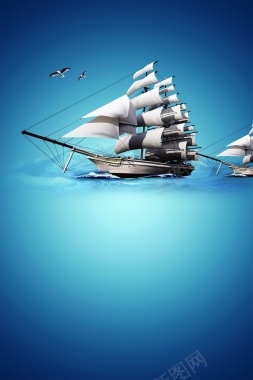 帆船背景素材背景
