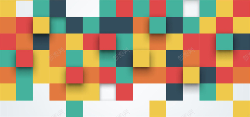 五彩方形格子背景背景