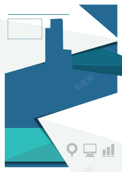 专业三角游泳裤蓝色商业三角形分割海报背景材料高清图片