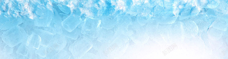 蓝色冰雪冰块背景背景