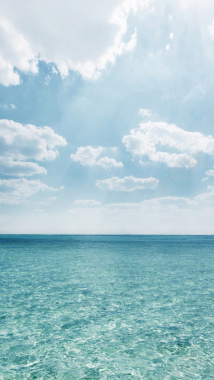 蔚蓝的天空和大海H5背景素材背景