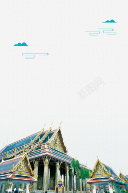 泰国旅游海报背景背景