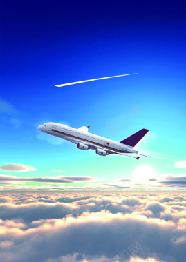 飞机广告图背景