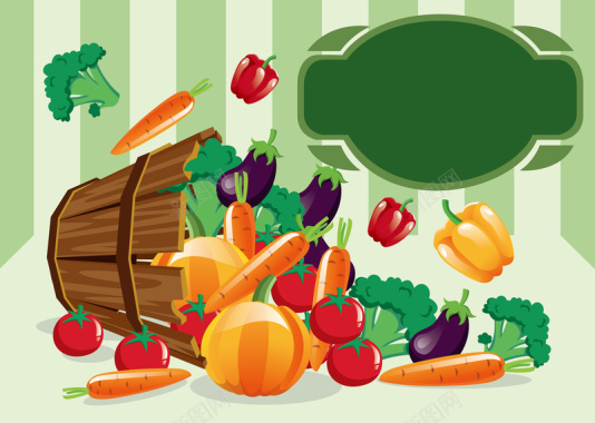欧式蔬菜海报展板手绘背景素材背景