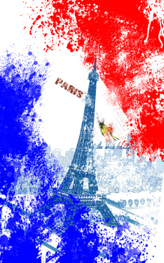 法国巴黎铁塔背景模板背景