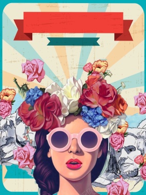 37女生节创意宣传海报背景模板背景