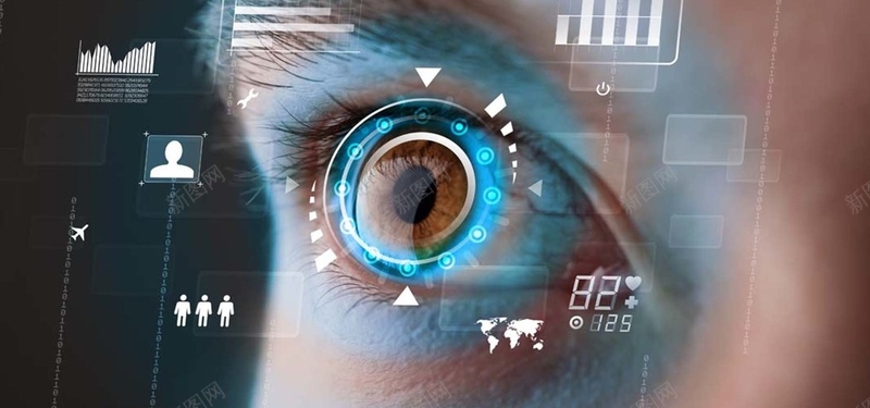 人的眼睛科技信息背景