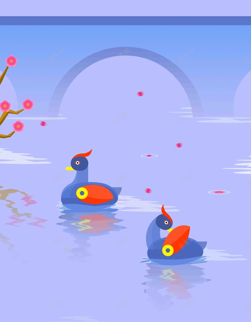 春分节气鸭子紫色海报背景模板psd设计背景_88icon https://88icon.com 24节气 春分 海报 紫色 鸭子 背景 手绘 插画 踏青 传统节气 鸳鸯