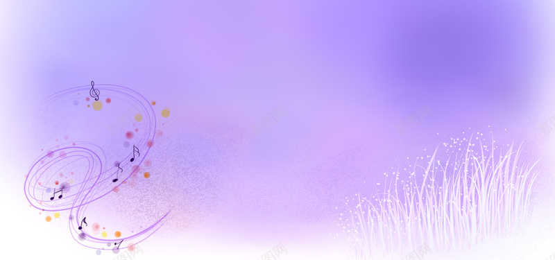 紫色手绘花背景背景