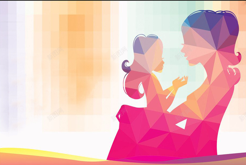 感恩母亲节快乐剪影活动宣传海报广告背景jpg设计背景_88icon https://88icon.com 感恩母亲节 妈妈 母女 渐变 温馨 小女儿 人物剪影 母亲节活动宣传海报 扁平 母爱 温暖