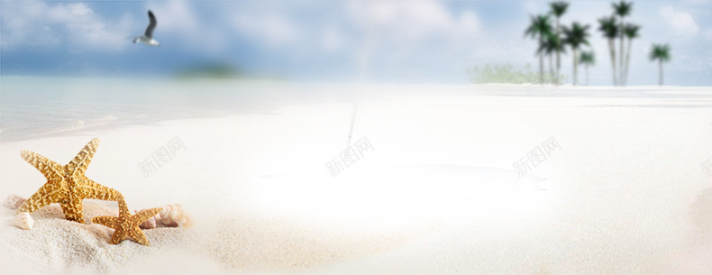 夏季海边背景背景