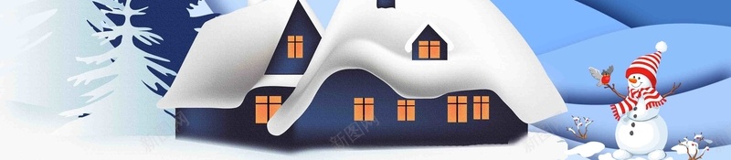 创意清新二十四节气之立冬psd设计背景_88icon https://88icon.com 立冬 二十四节气 24节气 冬景 雪景 雪人