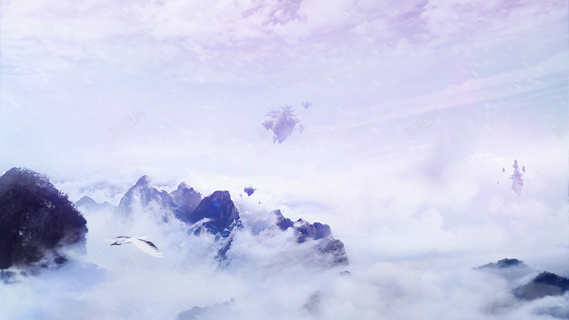 梦幻游戏海报背景jpg设计背景_88icon https://88icon.com 梦幻 浪漫 大山 天空 云雾缭绕 游戏背景温馨 科技 科幻 商务