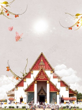 泰国旅游旅行庙背景背景