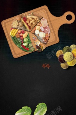 新鲜食材果蔬海报背景模板背景