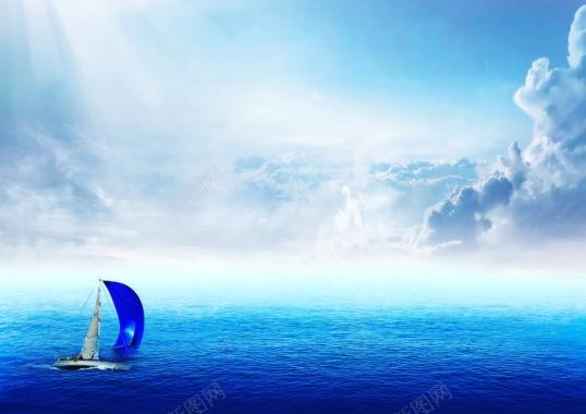 大海帆船高清背景背景
