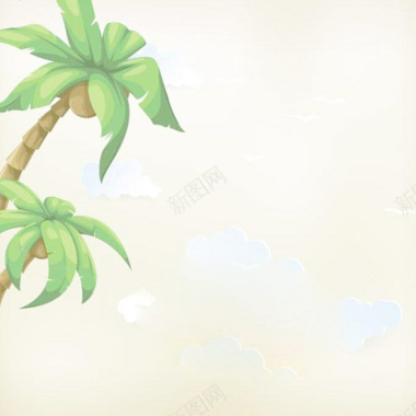 椰树简约背景图背景
