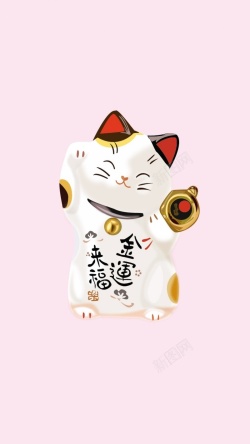 祝愿猫动漫招财猫可爱h5背景高清图片