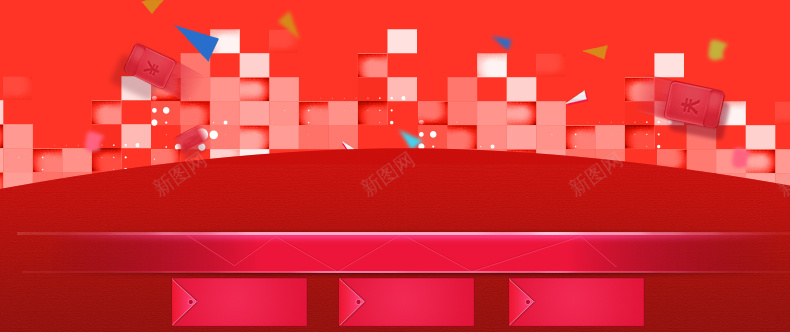 店铺促销详情页psd设计背景_88icon https://88icon.com 促销 打折 详情页 扁平 全国首发 全国联保 包邮 限量 抢购 详情页海报 渐变 几何