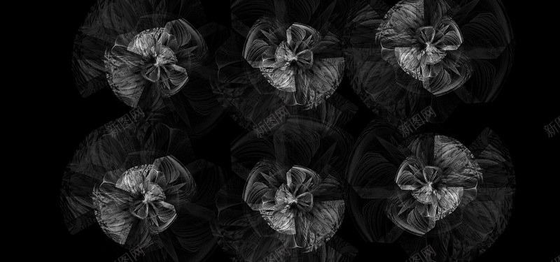 黑色3D特效花图片jpg设计背景_88icon https://88icon.com 黑色 特效 花 图片 海报banner 3D