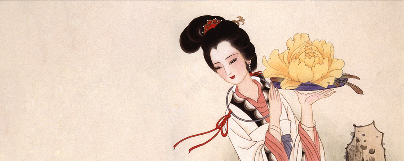 古代美女淘宝网站背景图jpg设计背景_88icon https://88icon.com 古代美女 海报banner 中国风 淘宝网站背景图
