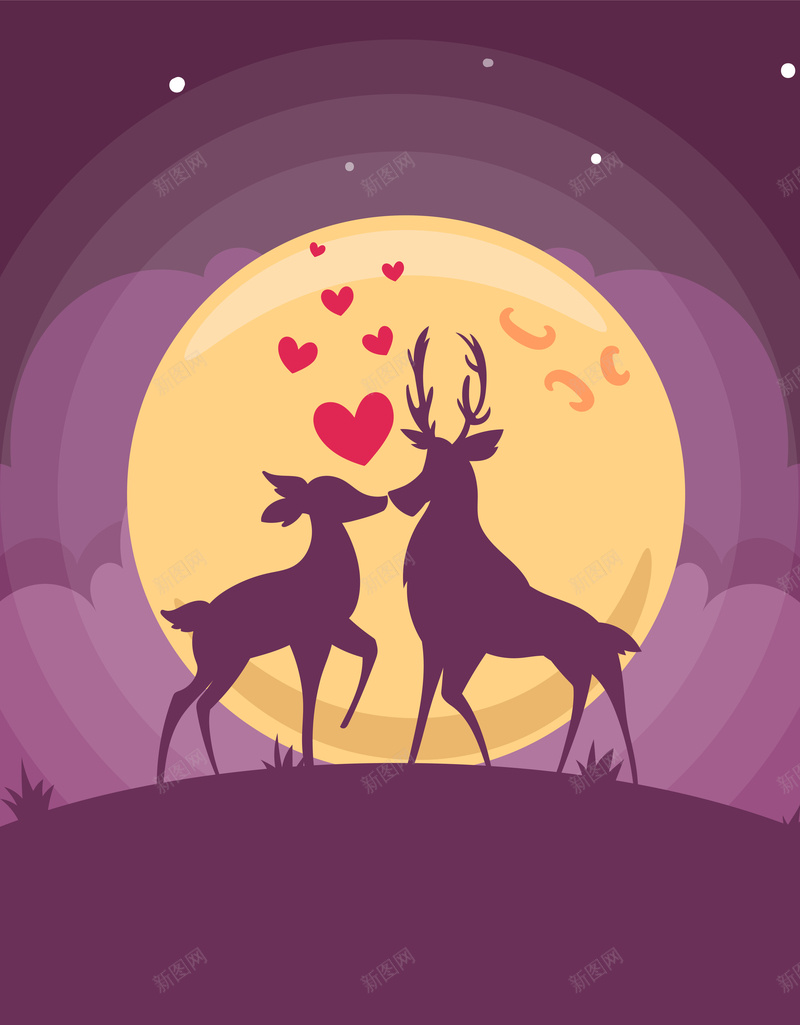 卡通手绘情侣小鹿520浪漫海报背景素材eps设计背景_88icon https://88icon.com 520 卡通 小鹿 情侣 手绘 浪漫 海报 背景 素材