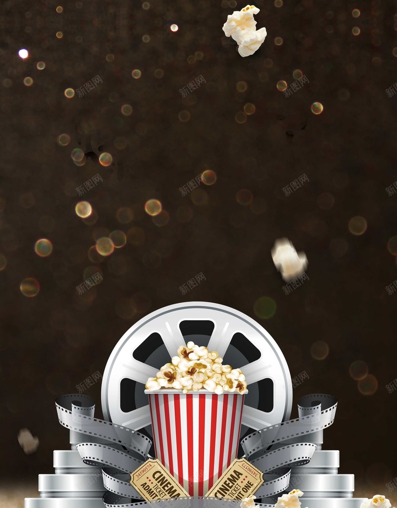 时尚电影胶卷主题jpg设计背景_88icon https://88icon.com 卡通插画 电影插画 影片 胶卷 胶片 摄影机 爆米花 看电影 海报