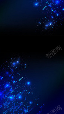 蓝色商务背景H5背景