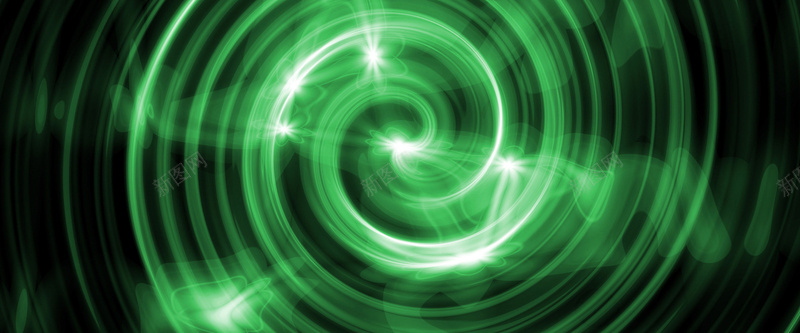 绿色旋涡圆形圈背景