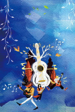 大学音乐会校园音乐节海报背景素材高清图片