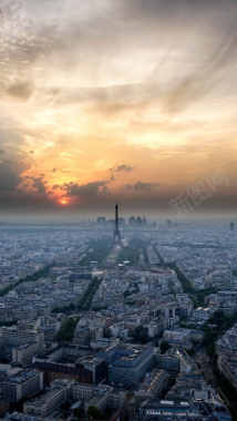 巴黎埃菲尔铁塔H5背景素材背景