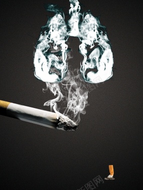 简约世界无烟日宣传推广海报背景背景