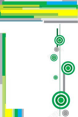 绿色圆圈几何创意海报背景背景