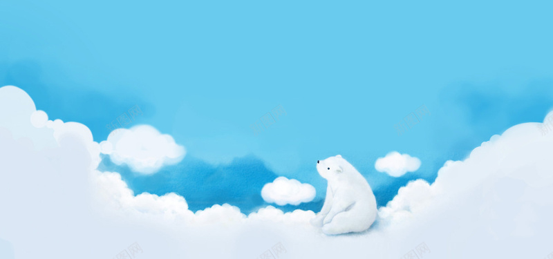 北极熊卡通背景jpg设计背景_88icon https://88icon.com 北极熊 卡通 可爱 海报banner 童趣 手绘