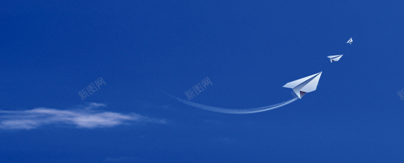 蓝色天空飞机详情页海报背景背景