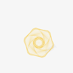 五边形花纹黄色素材