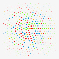 扩散圆点五彩斑斓彩色波点圆点元素高清图片