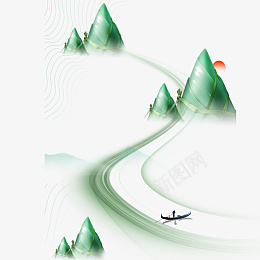 山河粽子端午节插画手绘psd免抠素材_88icon https://88icon.com 山河 粽子 端午节 插画 手绘