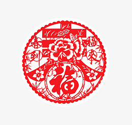 新年窗花贴纸半透明png免抠素材_88icon https://88icon.com 窗花 新年 春节 喜庆