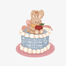 兔子蛋糕可爱兔png免抠素材_88icon https://88icon.com 兔子 蛋糕 玩偶 礼物 可爱