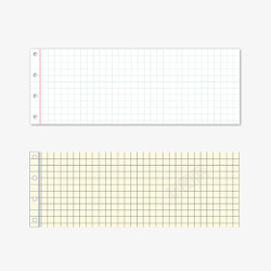 简约格子便签纸素材