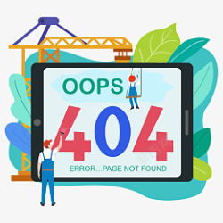 缺省页面油漆工人404矢量图高清图片