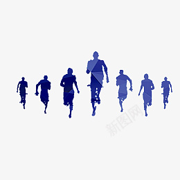 蓝色创意科技跑步的人元素png免抠素材_88icon https://88icon.com 创意 科技 蓝色 装饰 质感 运动 锻炼