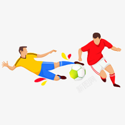 踢足球世界足球日手绘素材