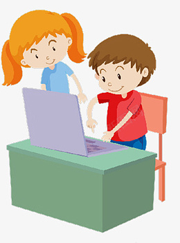 孩子上学帮助同学了解电脑的好孩子图标