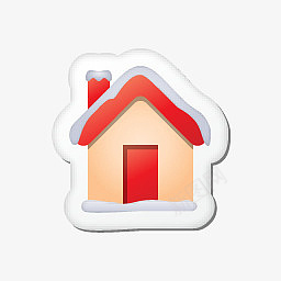 XmasstickerhomeIconpng免抠素材_88icon https://88icon.com xmas christmas sticker house home building